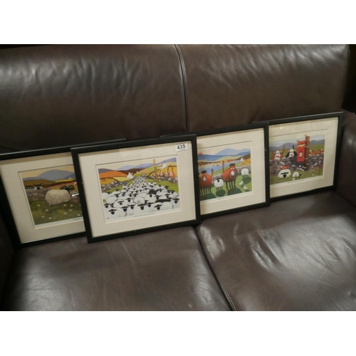 435 - 4 FRAMED PRINTS