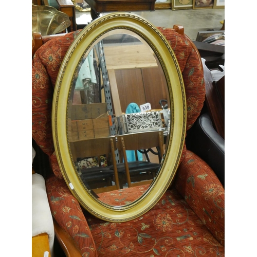 538 - GILT FRAMED OVAL MIRROR