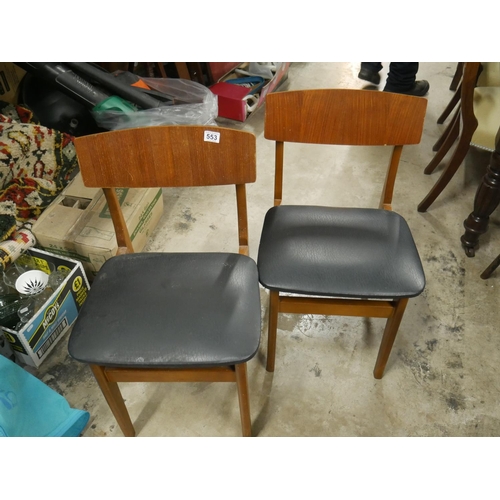 553 - 4 RETRO CHAIRS