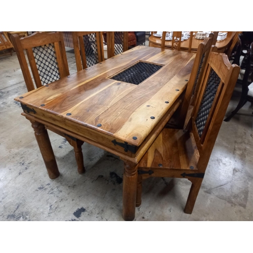 562 - DINING TABLE & 6 CHAIRS