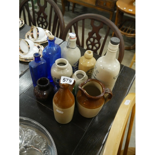 579 - LOT OF STONE BOTTLES