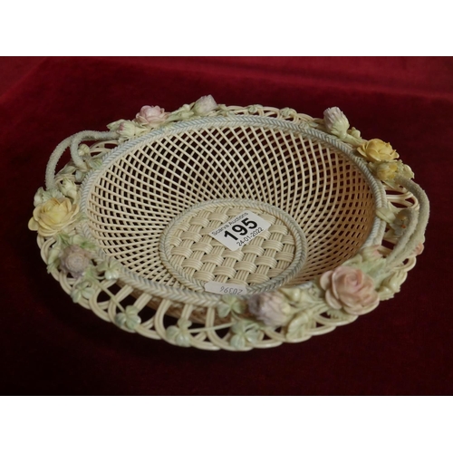 195 - EARLY BELLEEK BASKET