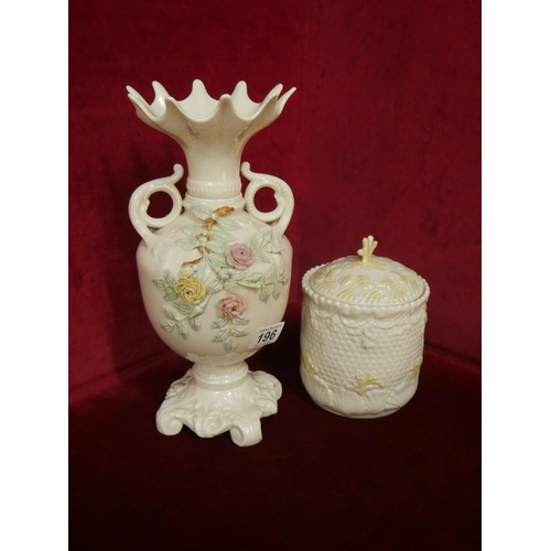 196 - 2 PIECES OF BELLEEK