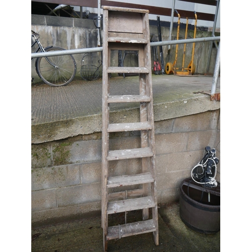 62 - WOODEN STEP LADDER