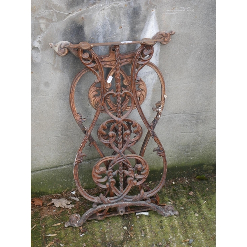 86 - PAIR OF CAST BENCH ENDS