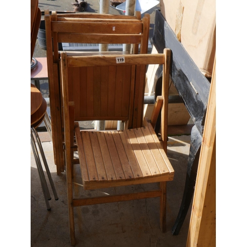 119 - 4 FOLDING CHAIRS