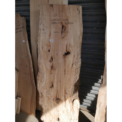 136 - SLAB OF SPALTED BEECH