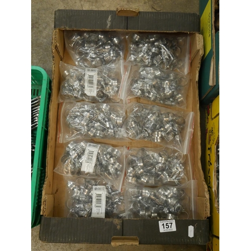 157 - BOX OF STAINLESS STEEL JUBILEE CLIPS