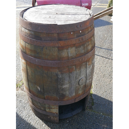 17 - BARREL CONVERTED TO COAL BUNKER