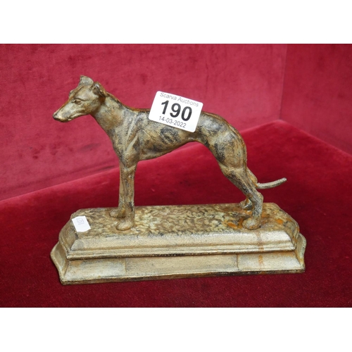 190 - BRASS DOG ORNAMENT