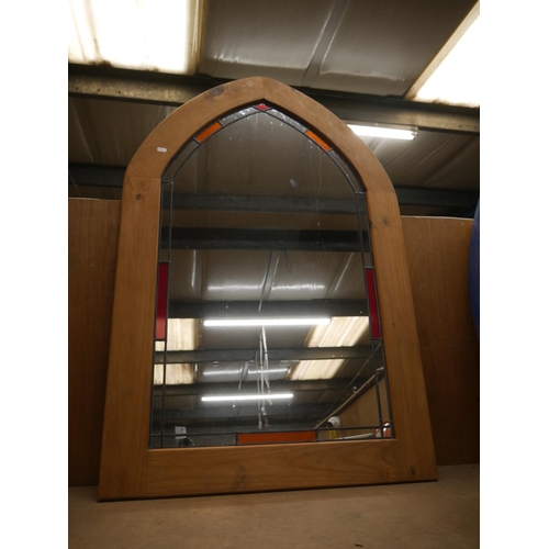 205 - STAINED GLASS MIRROR