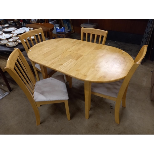 647 - PINE TABLE & 4 CHAIRS