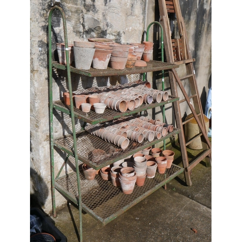 69 - DISPLAY STAND & TERRACOTTA POTS