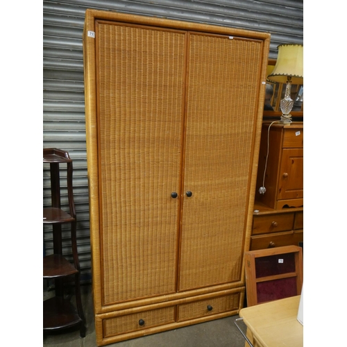 717 - WICKER WARDROBE