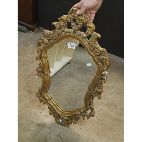 736 - GILT FRAMED MIRROR