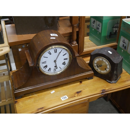 749 - 2 MANTLE CLOCKS