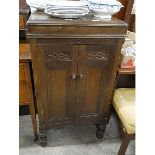 755 - MAHOGANY CUPBOARD