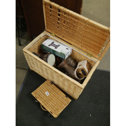 780 - 2 WICKER BASKETS & CONTENTS