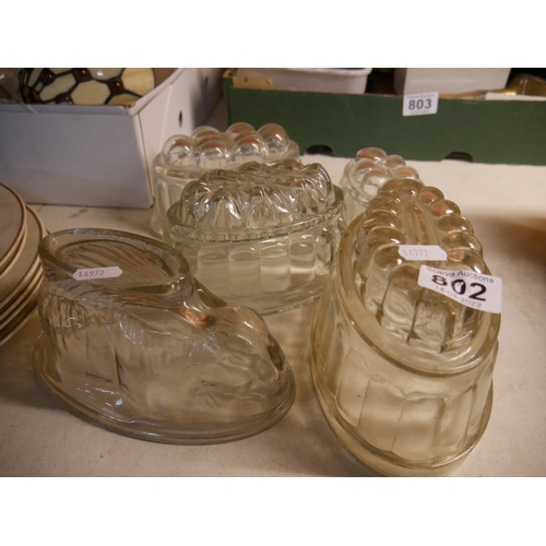 802 - LOT OF JELLY MOULDS