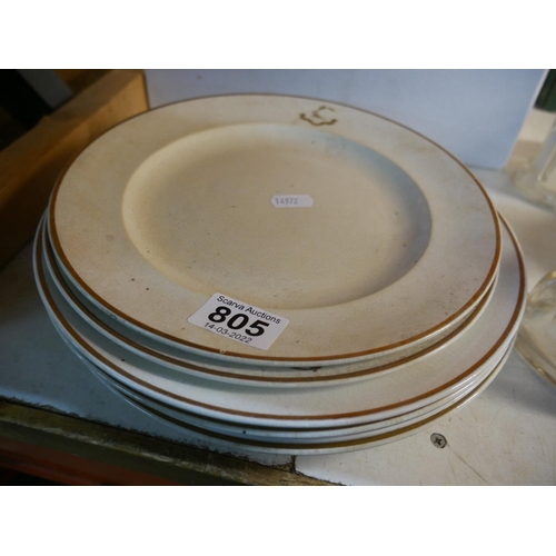 805 - LOT OF CRESTED PLATES