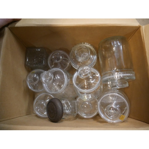 812 - BOX OF STORAGE JARS