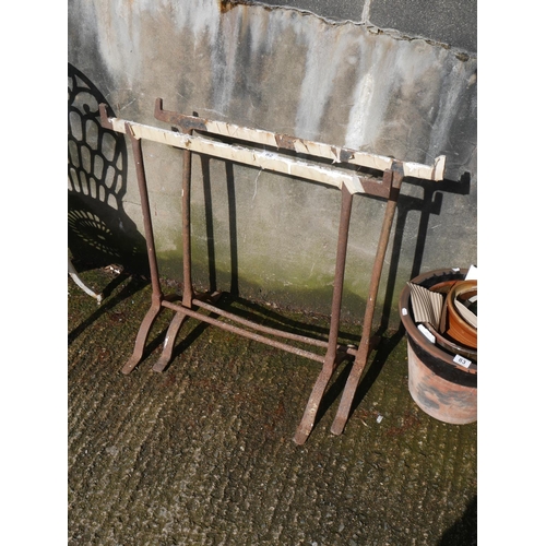 82 - PAIR OF BLACKSMITHS TRESTLES