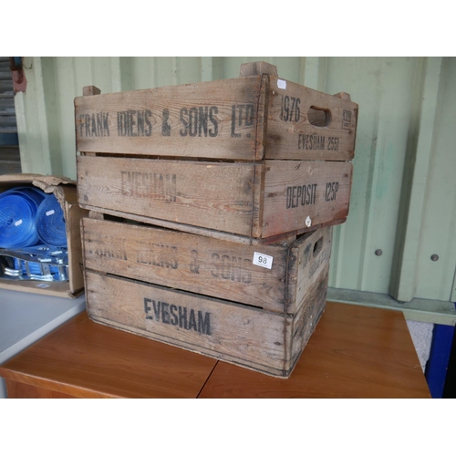 98 - 2 OLD CRATES