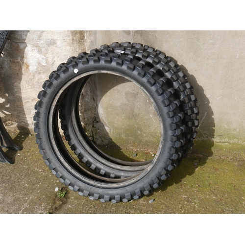 64 - PAIR OF MOTORBIKE TYRES