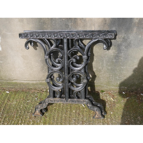 69 - PAIR OF CAST IRON BENCH ENDS