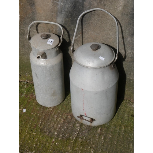 72 - 2 MILK CANS