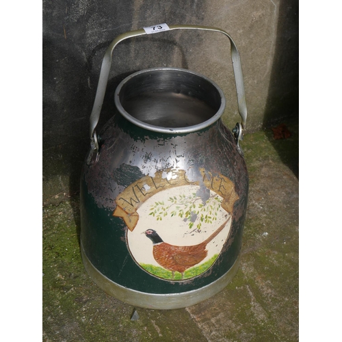 73 - PAINTED MILK BUCKET