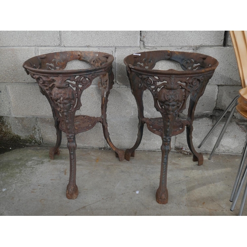 74 - PAIR OF CAST IRON TABLE BASES