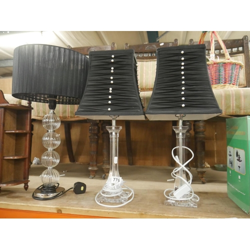 776 - 3 TABLE LAMPS