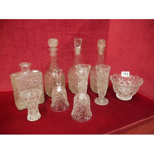 783 - LOT OF MIXED GLASSWARE