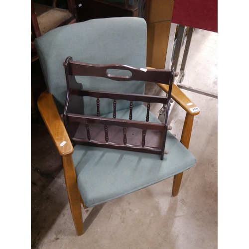 789 - ARMCHAIR & MAGAZINE RACK