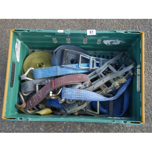 81 - BOX OF RATCHET STRAPS