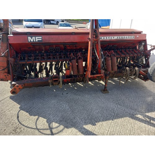 13 - MF SEED DRILL WITH TRANSPORT TRAILER (USED LAST WEEKEND)