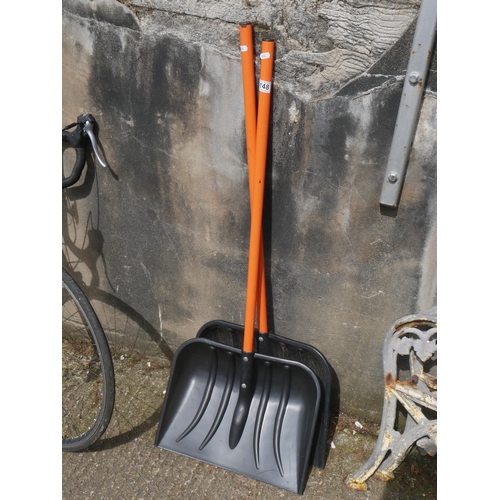 148 - 2 STABLE SHOVELS