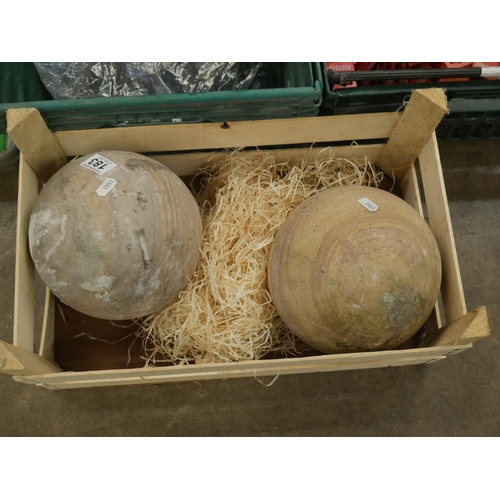 183 - 2 SANDSTONE BALLS