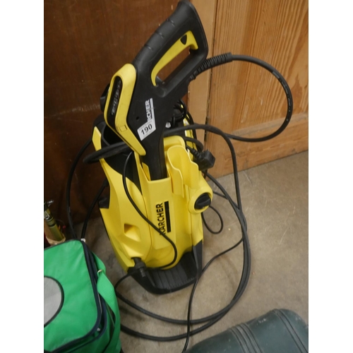 190 - KARCHER POWER WASHER (WORKING BUT END OF LANCE MISSING)