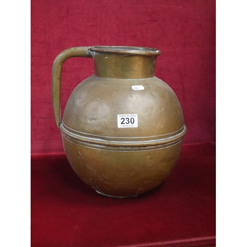 230 - LARGE BRASS PITCHER