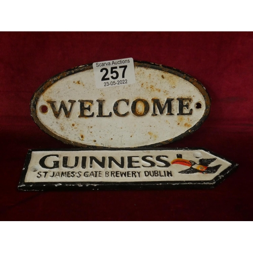 257 - 2 METAL SIGNS