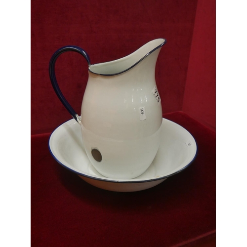 775 - ENAMEL JUG & BASIN