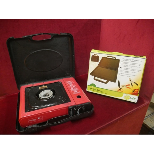 780 - GAS CAMPING STOVE & SOLAR BRIEFCASE