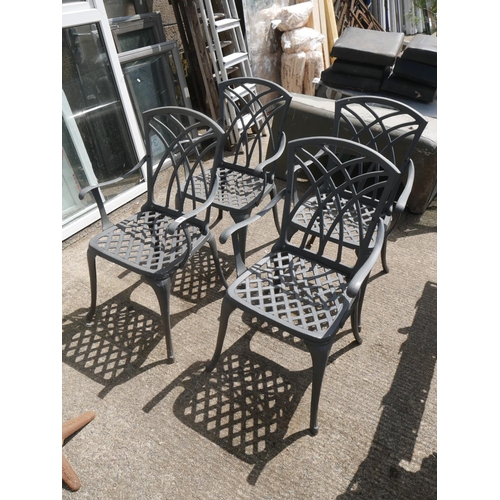 146 - 4 METAL GARDEN CHAIRS