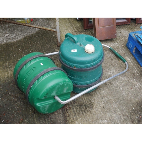 26 - 2 CARAVAN WATER BARRELS