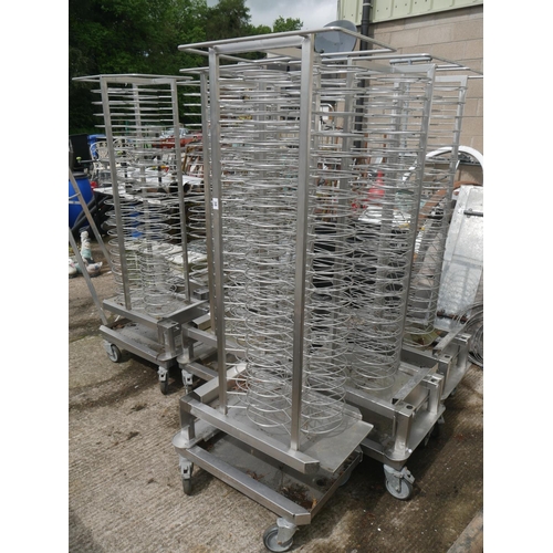 38 - 7 CATERING PLATE TROLLEYS