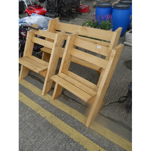 50 - 3 PIECE GARDEN SEAT SET