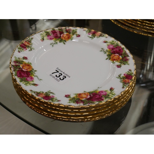 733 - 6 OLD COUNTRY ROSE SALAD PLATES