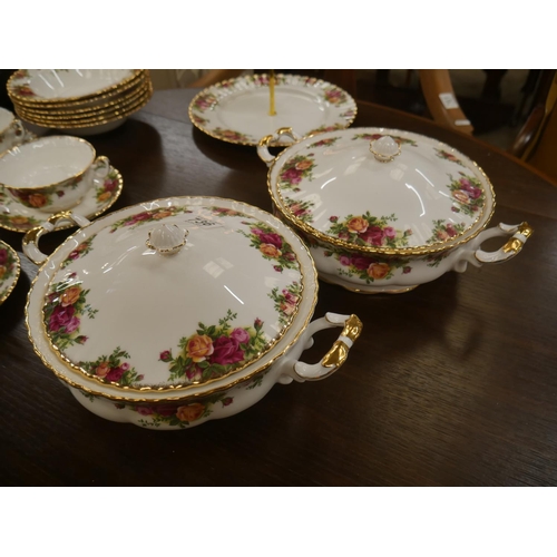 736 - 2 OLD COUNTRY ROSE TUREENS